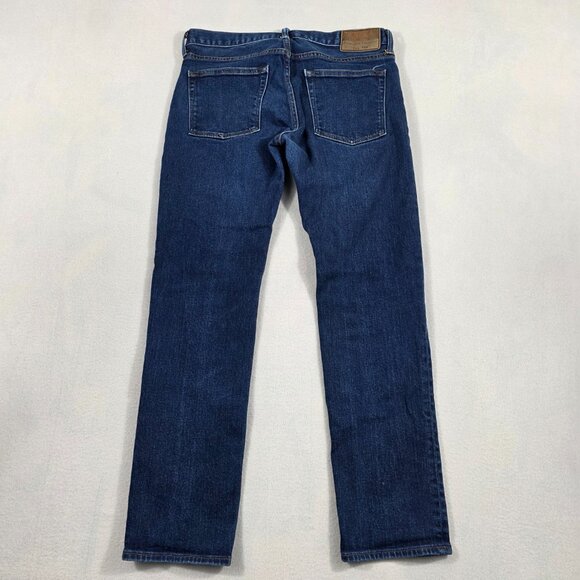 J. Crew Jeans Mens 32x30 Denim Slim Fit Narrow Leg Style 484 Dark Wash - Picture 3 of 12